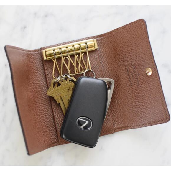 Louis Vuitton 6 Key Chain Holder SLG LV Monogram Print Wallet Keychain Canvas - Picture 14 of 15